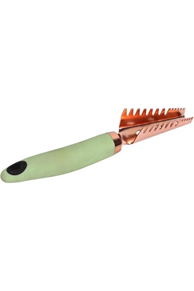 B&D Kitchen Tool Premium Lettuce Knife, Rose Gold Serrated Blade, Mint Green Handle