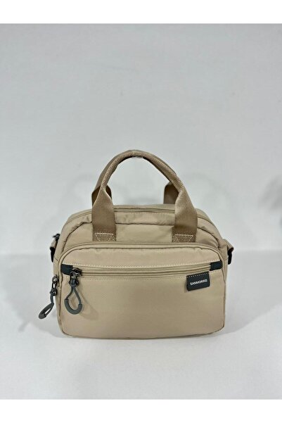 Sanmorris Sn 6014 Women's Shoulder Bag Handbag Water Resistant Parshut Fabric Beige