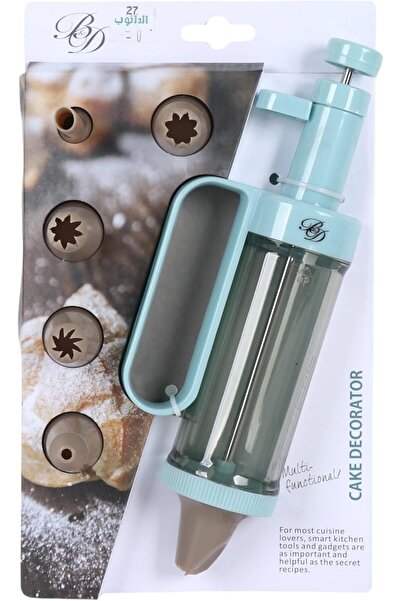 B&D Multi-Functional Cake Decorator Set, Mint Green, Professional Pastry Piping Tool with Decorative