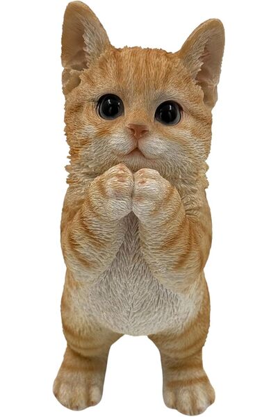 B&D Banddtools Standing Cat Figurine, Brown, Realistic Indoor Home Decor