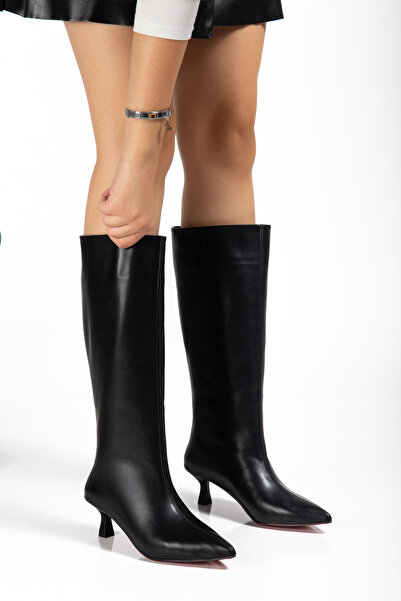 MARSEDO Women's Pointed Toe Thin Heel Boots Diane