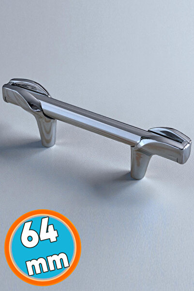 NZB Mobilya Çekmece Mutfak Kapak Dolap Kulpları Kulbu Dolabı Kulpu 64 mm Krom...