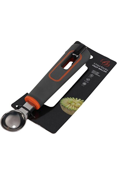 B&D Fruit Baller, Professional Kitchen Tool with Easy Grip Handle, Black and Orange, Stainless Steel