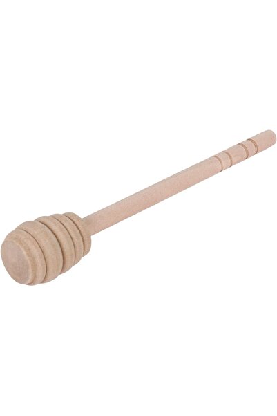 B&D Wooden Honey Dipper Set, Natural Wood Muddler, Traditional Beehive Design, 4 Pack