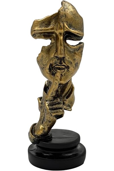 B&D قناع وجه على الطراز القديم، لوحة فنية جدارية معدنية برونزية مزخرفة على قا...