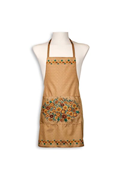 Other Kitchen apron folk Opole flowers autumn brown