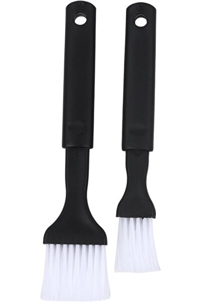 B&D مجموعة من فرشتين زيتيتين سوداء بشعيرات بيضاء، أدوات تنظيف المطبخ، تصميم بمقبض طويل