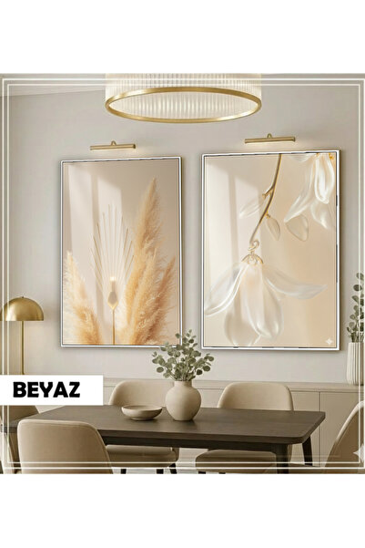 Harika bir ev HARİKABİREV|SOFT| KREM RENK ZARİF BİTKİ KOMBİNİ |ÇERÇEVELİ CAM ...