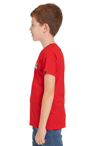 Zaytoon Unisex Children's Short Sleeve T-Shirt with Sahra Embroidery on the Side Color Kubbe