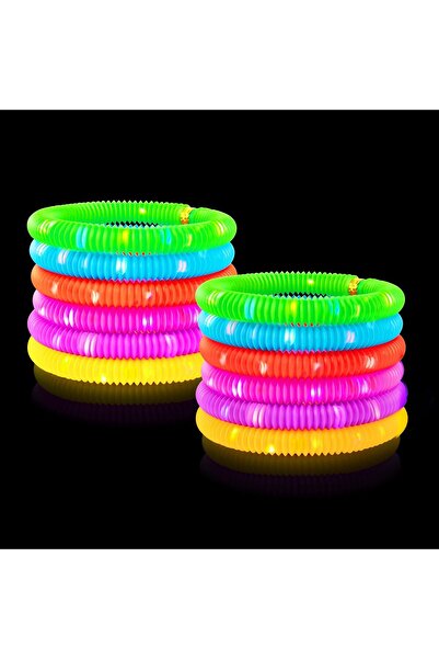 Generic LED Pop Pipes Fidget Toy (12 PCS) - Kannove