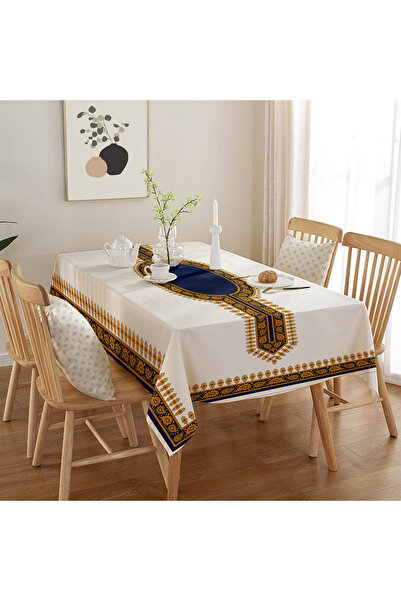 Burkan Kumaşçılık Şal Desen Efektli Lüx Dertsiz Masa Örtüsü