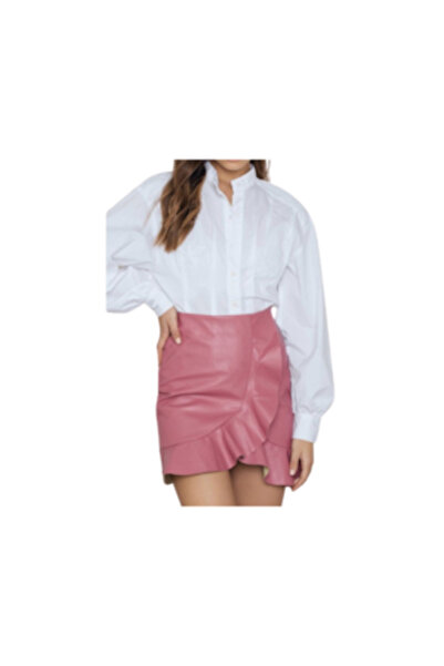 OEM Ruffle wrap-front skirt, Pink, EU 38