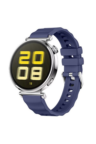 Sneezy حزام ساعة ذكية رياضي من السيليكون مع مشبك معدني مرن متوافق مع ساعة هوا...