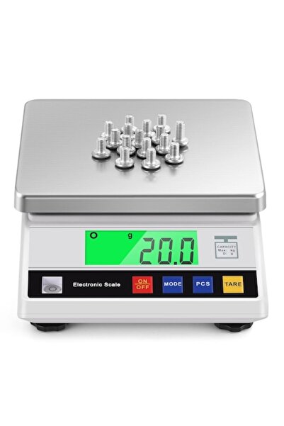 OEM Cântar electronic comercial 6kg/0.1g cu funcție de numărare, iluminare LCD, ABS și oțel inoxidabil