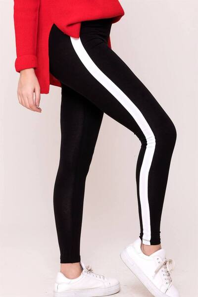Negiysemmoda White Single Stripe Diving Tights