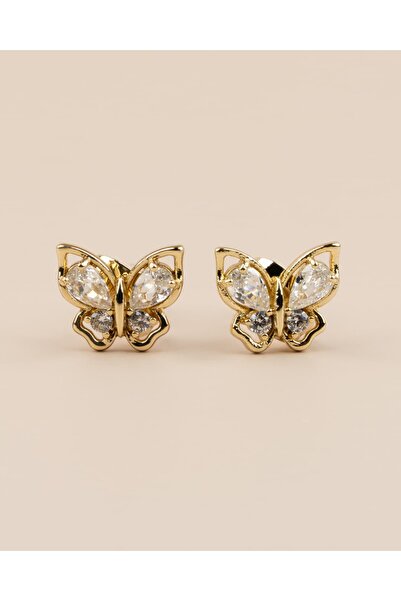 Portakal Esintisi Marilea Minimal Butterfly Xuping Earrings