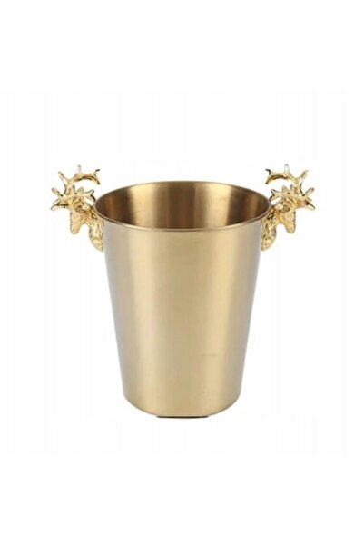 RESTEQ ice bucket, stainless steel, 5 L capacity, gold