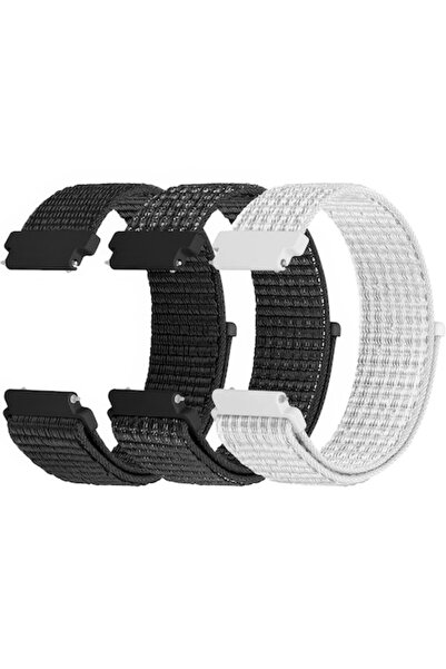 OEM - Set de 3 curele de ceas din nailon, 18-24 mm, respirabile, confortabile, multicolore