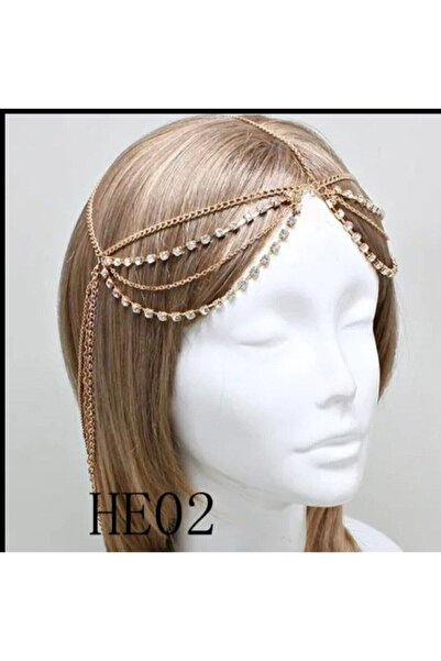 Shiklik Γυναικείο αξεσουάρ κεφαλής με μοντέλα από αλυσίδες, πέρλες και πέτρες