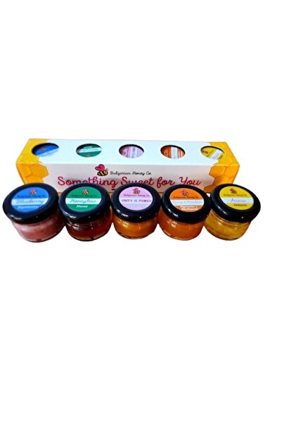 Bulgarian Honey Co. Set cadou cu mini borcane de miere, 5 x 30g