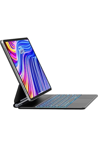 OEM Tastatură magnetică pentru iPad Air 13 M2 (2024) și iPad Pro 12.9, iluminare de fundal în 7 culori, touchpad, aluminiu