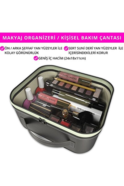 Palwin Makyaj Çantası – Kişisel Bakım Kozmetik Seyahat Düzenleyici, Aksesuar ...