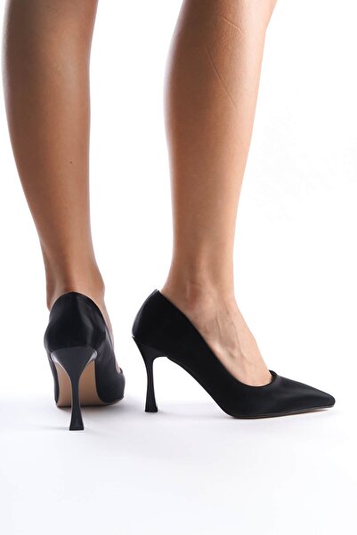 TRENDELLA Jessica Women's Black Satin Stiletto