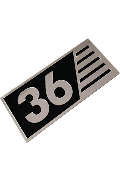 6. Pro Gümüş Aynalı Pleksili Ahşap Kapı Numaralığı