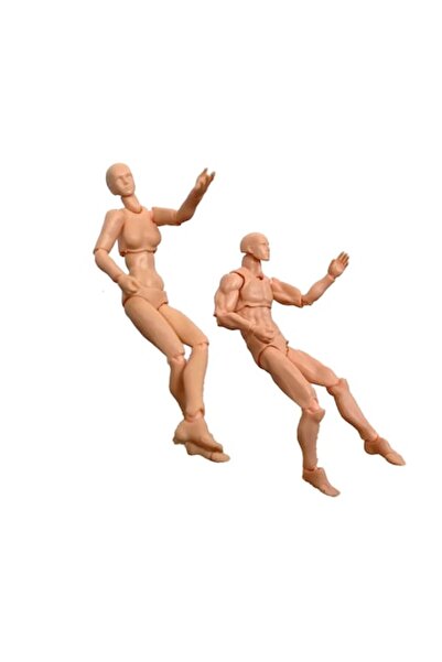 RESTEQ Set of 2 Articulated Drawing Mannequins, Nude