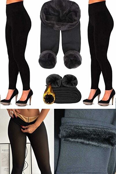 Yves Fashion Set of 2 Fleece-Lined Leggings L-6XL