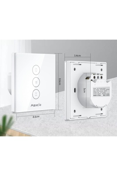 Maxcio blind switch, WiFi, IP20, 600W, 240V