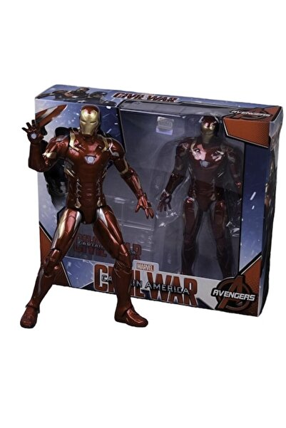 OEM Iron Man Figurine, Avengers, 17 cm, red, gold, silver