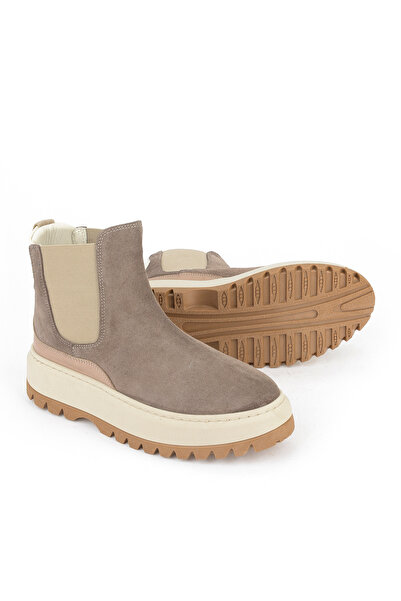 Ziya , Γυναικείες μπότες από γνήσιο δέρμα 1531020Z194022 Mink