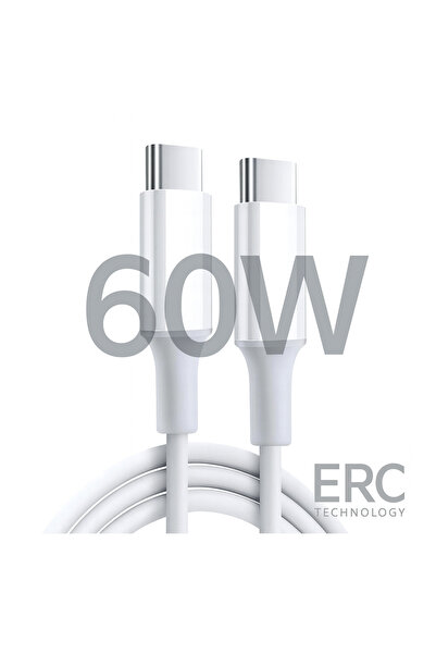 ERCTECH 60W Hızlı Şarj Type-C to Type-C Kablo – Dayanıklı, 480Mbps Veri Aktar...