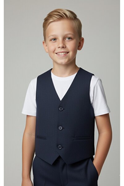 LOOKS KİDS Boy's Classic Vest Viscose Comfort