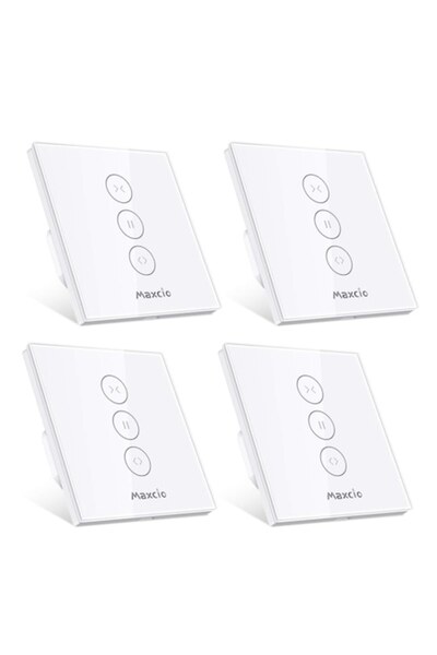 OEM Maxcio Wi‑Fi Roller Shutter Switch - Touch Control, Timer, White