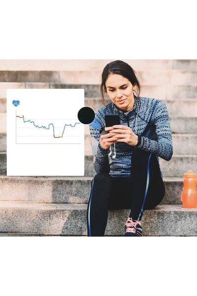 OEM O2 Ring Pulse Oximeter, 9.8x9.2x7.3 cm, automatic monitoring, vibration, black/blue