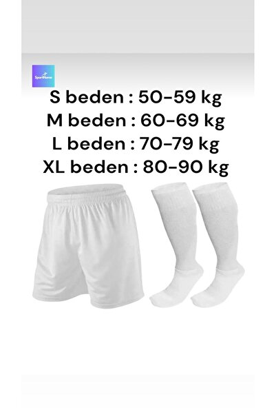 sporthome Σετ 2 Σορτς Ποδοσφαίρου Με Κάλτσες Σετ Προπόνησης Σορτς Ποδοσφαίρου Κάλτσες