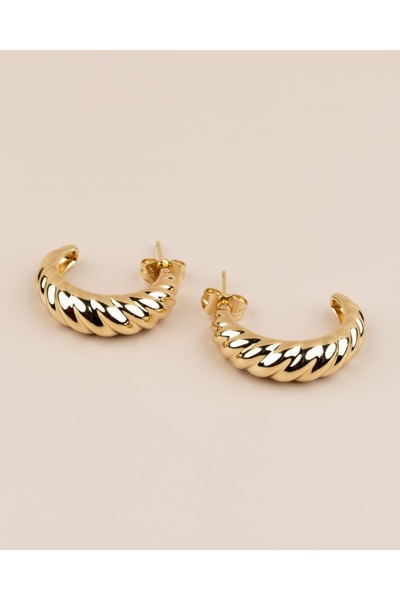 Portakal Esintisi Lunara Burgu Half Moon Xuping Earrings