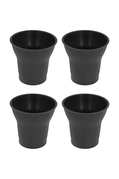 OEM Set de 4 suporturi pentru mobilă, 15 cm, negru