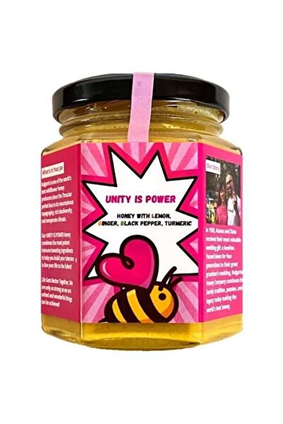 Bulgarian Honey Co. Miere cremoasă cu lămâie, ghimbir, piper, turmeric, 190 g