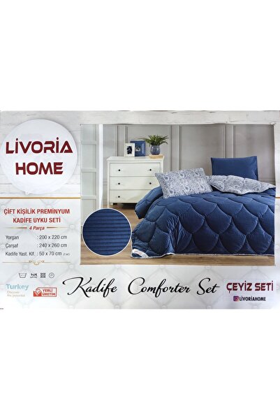 livoriahome collections www.livoriahome.com Preminyum Kadife Çift Kişilik Uyku Seti