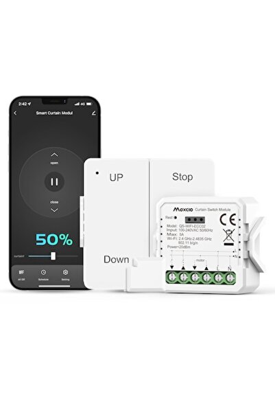 Maxcio Smart Home Kit, WiFi switch with RF remote, voice control, 50 m
