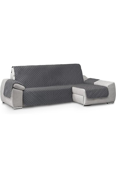 OEM Sofa cover, 200 cm, gray, quilted, for chaise longue