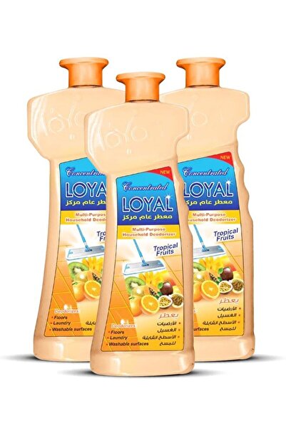 Loyal جل مركز مزيل للروائح المنزلية متعدد الأغراض، برائحة الفواكه الاستوائية، 3 عبوات × 700 مل