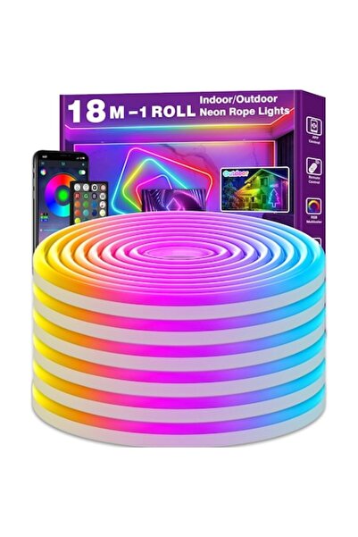 OEM 18m LED Neon Strip, RGB, Music Sync, Multicolor