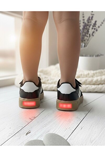 Slipcat Unisex Daily Lighted Children's Velcro Walking Running Sneaker Sports Shoes