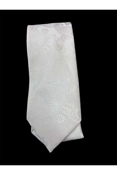 Ebrar Çeyiz Jacquard Ecru Stylish Tie