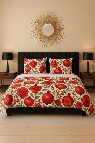 uykulife home collection UYKULİFE SET DE HUSĂ DE PĂTĂ CU MOTIV DE RAJĂ PENTRU...