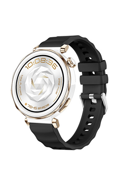 Sneezy حزام ساعة ذكية رياضي من السيليكون مع إبزيم معدني مرن متوافق مع ساعة هو...